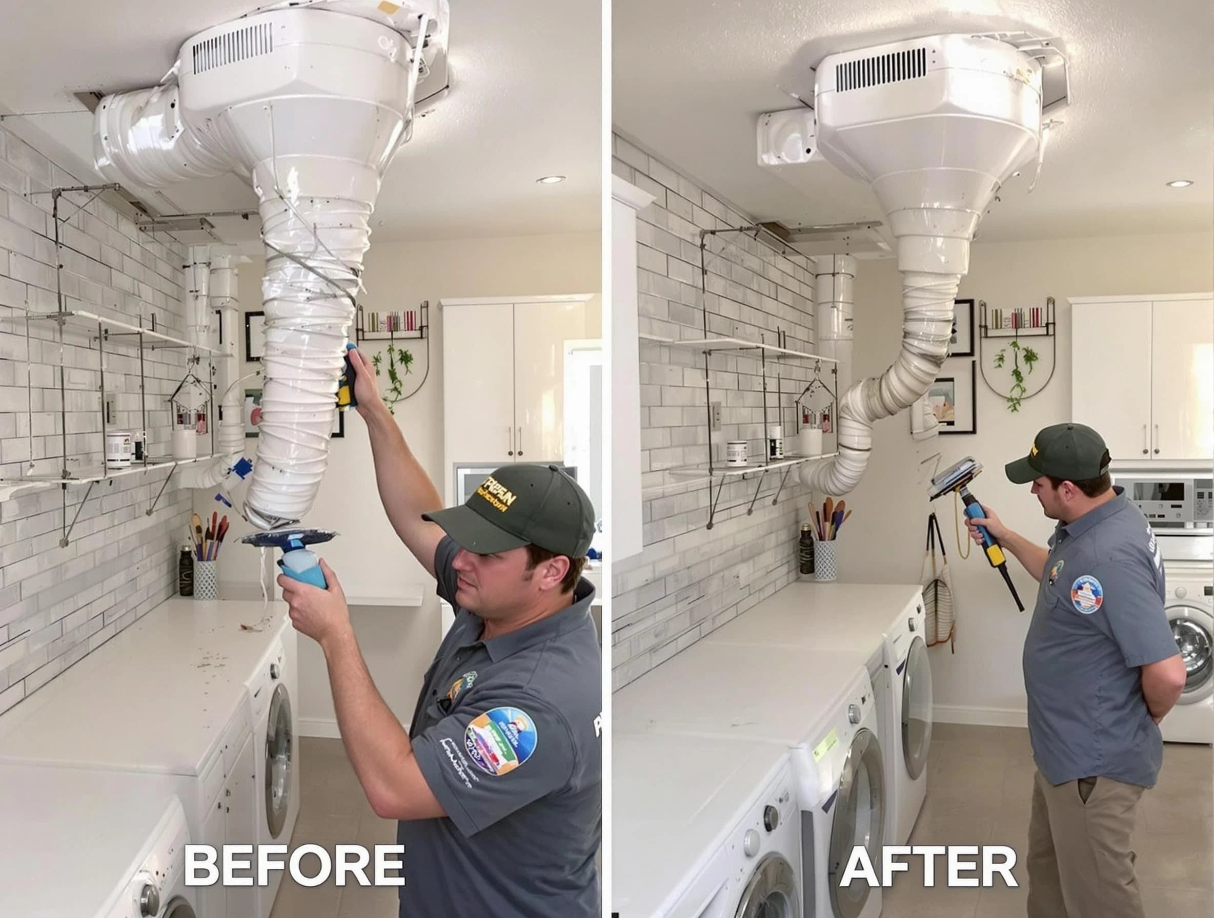 Professional dryer exhaust vent cleaning by Choctaw Dryer Vent Cleaning in Choctaw