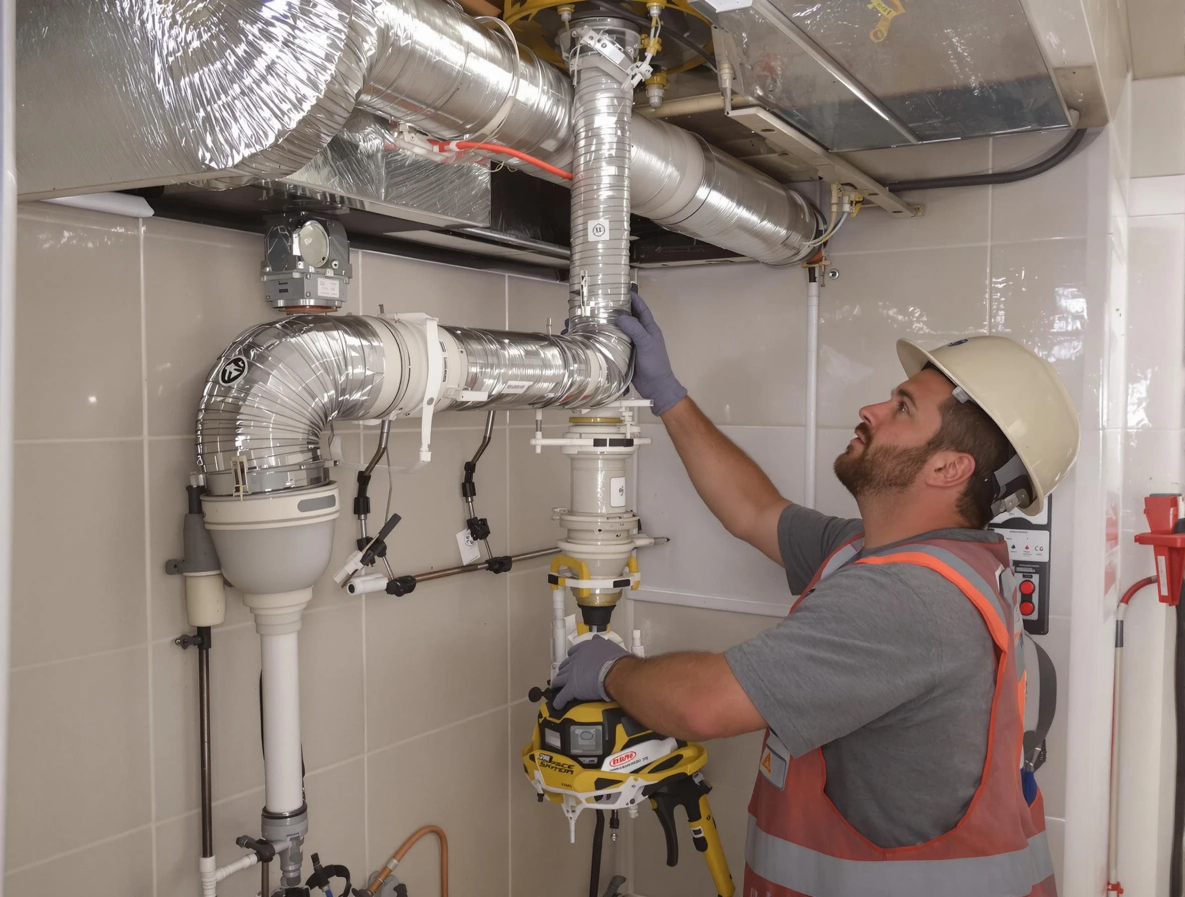 Choctaw Dryer Vent Cleaning expert performing professional dryer vent repair and installation in Choctaw